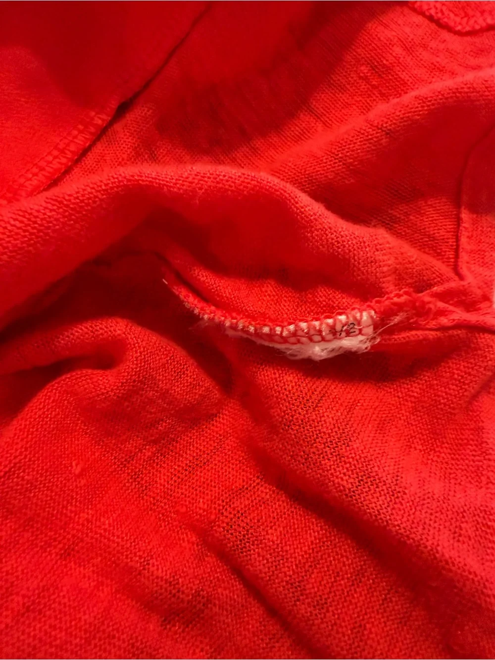 Banana Republic Fire Red / Orange V-Neck Sleeveless Tank Cotton Knit - Picture 9 of 11